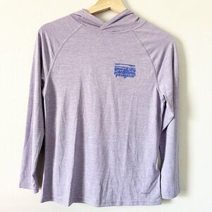 Patagonia Kids Girls Capilene Cool Daily Hoody Purple Pullover Large (12) NWT